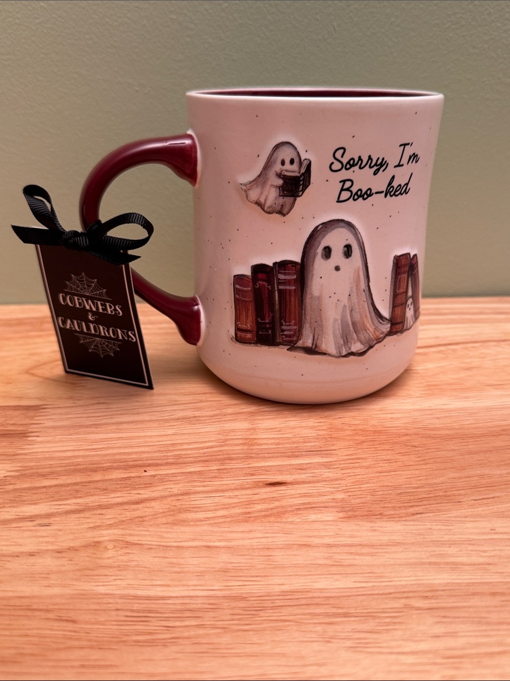 Viral ‘Sorry I'm Boo-ked' Pink Ghost Ceramic Mug
